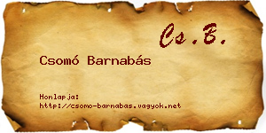 Csomó Barnabás névjegykártya
