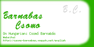 barnabas csomo business card